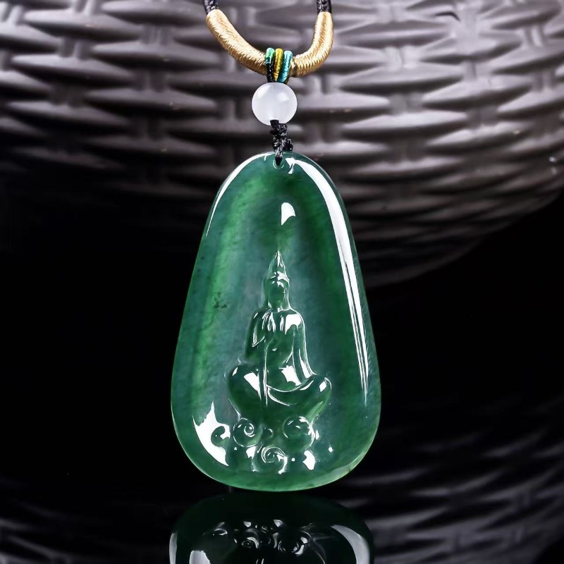 Jewelry & Watches Company - Natural Real Emerald Blue Water Buddha