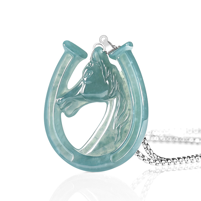 Jewelry & Watches Company - S925 Silver Natural Blue Water Jade