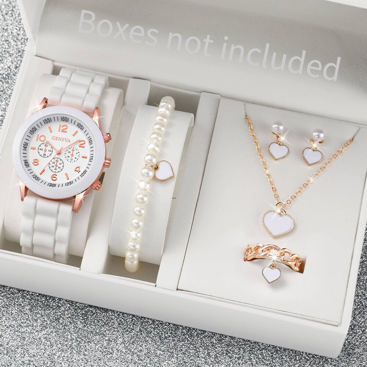 Jewelry Box Watches Bracelets - 5/6PCS Fashion Women Watches Jewelry Set