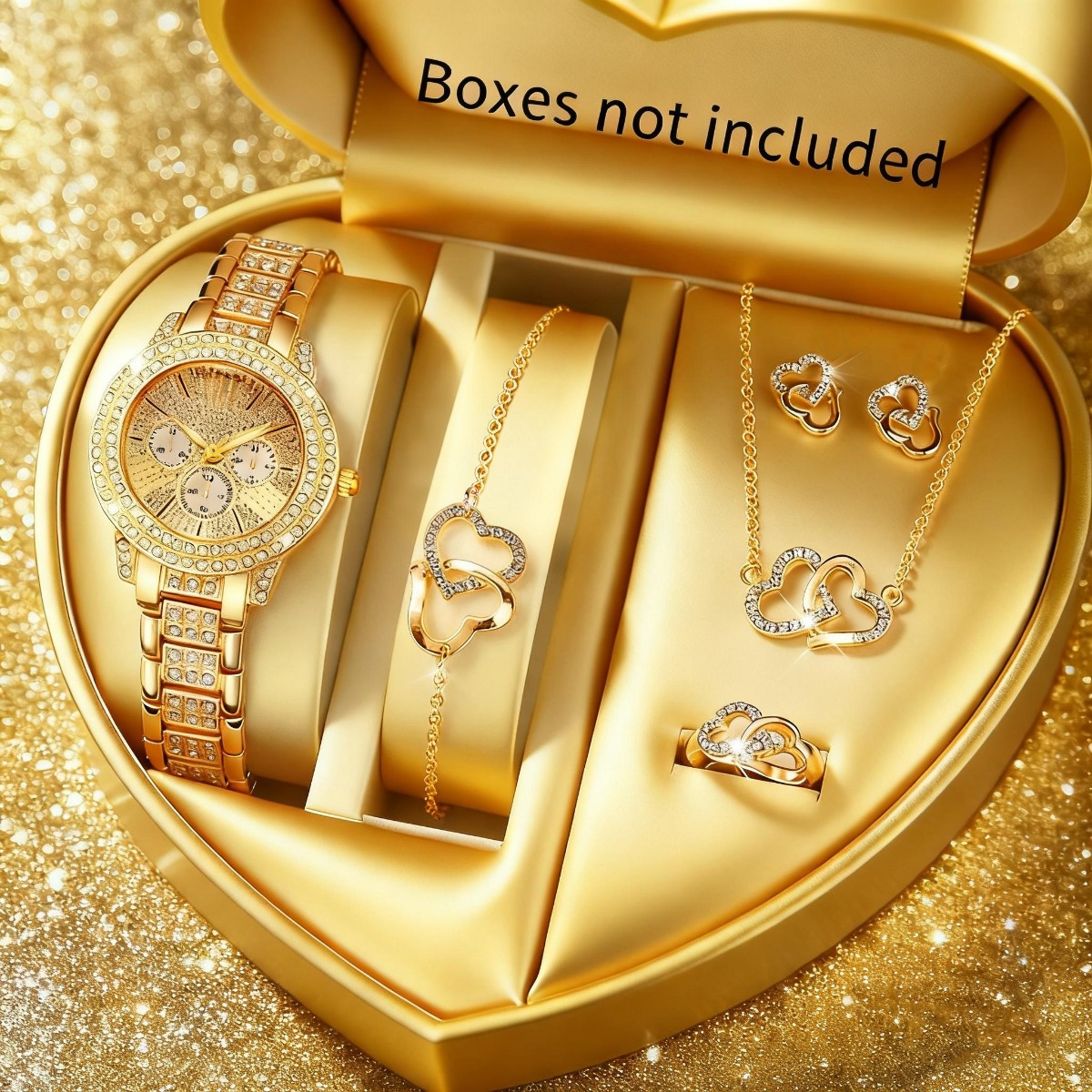 6PCS Luxury Rhinestone Women W - đánh giá và giá Jewelry Box Watches Bracelets