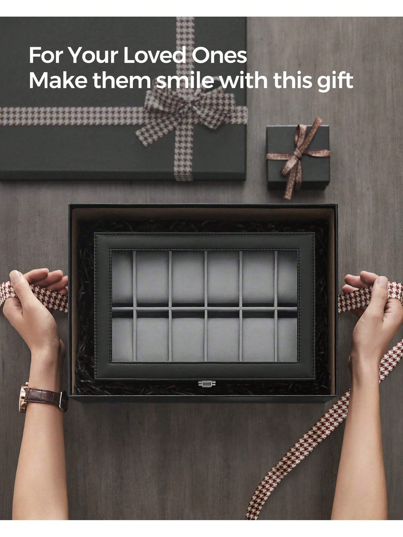 12-Slot Lockable Watch Box wit - đánh giá và giá Jewelry Box Watches Bracelets