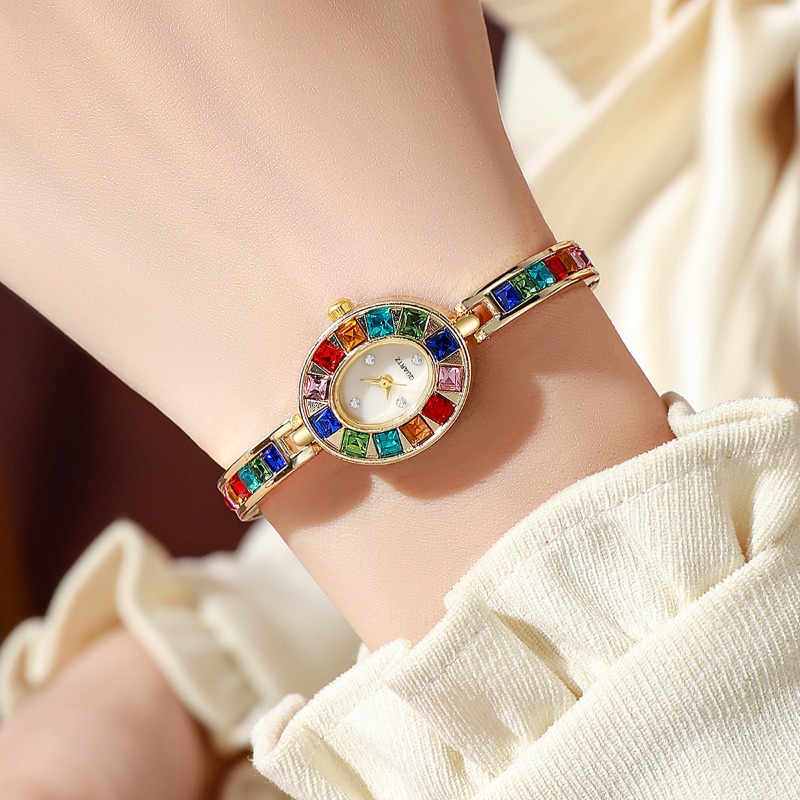 2pcs Elegant Colorful Rhinesto - đánh giá và giá Jewelry Box Watches Bracelets