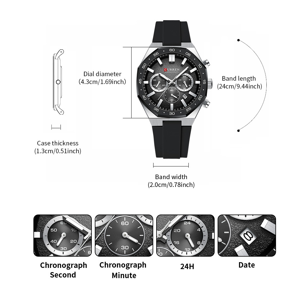 CURREN Fashion Casual Men Spor - đánh giá và giá Jewellery Watches